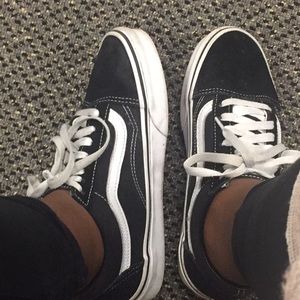 Black and white vans